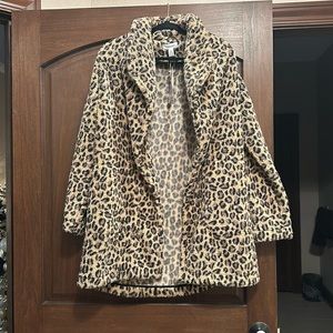 Calvin Klein Cheetah Print Coat